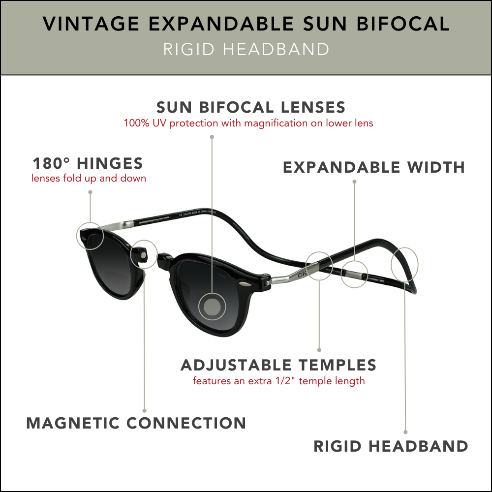 Vintage Expandable Sun Bifocal – CliC Eyewear